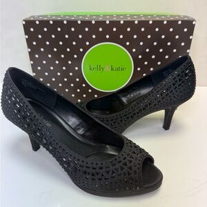 Kelly & Katie Black Doreen Heels